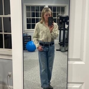 RtA Dexter belted boyfriend jean. XS (25/26). Perfect condition. Clean Blue